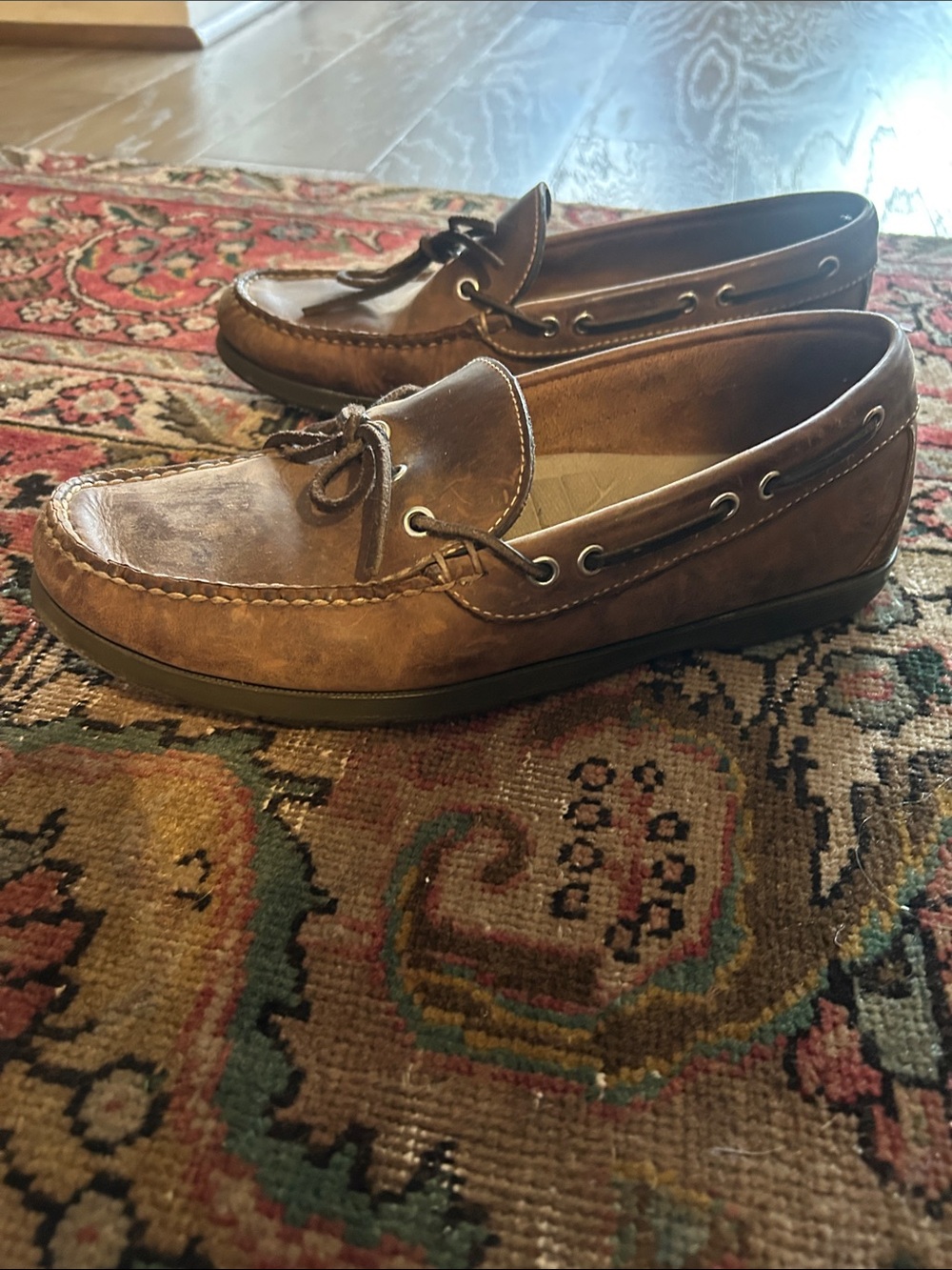 L.L. Bean Men's Brown Leather Boat Shoes
